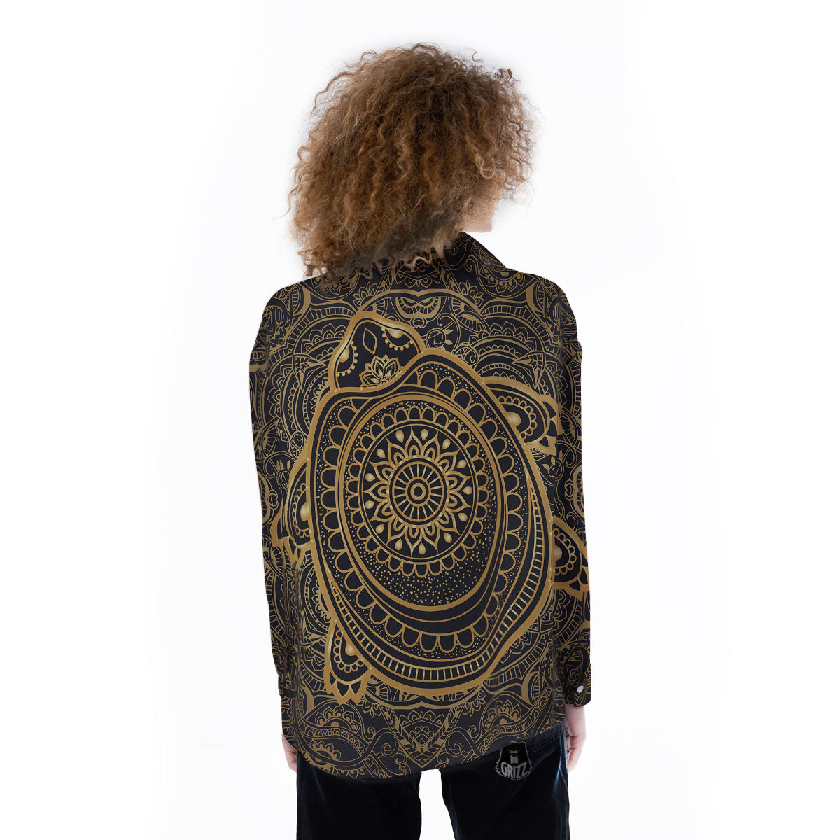 Sea Turtle Native Bohemian Print Women's Long Sleeve Shirts-grizzshop