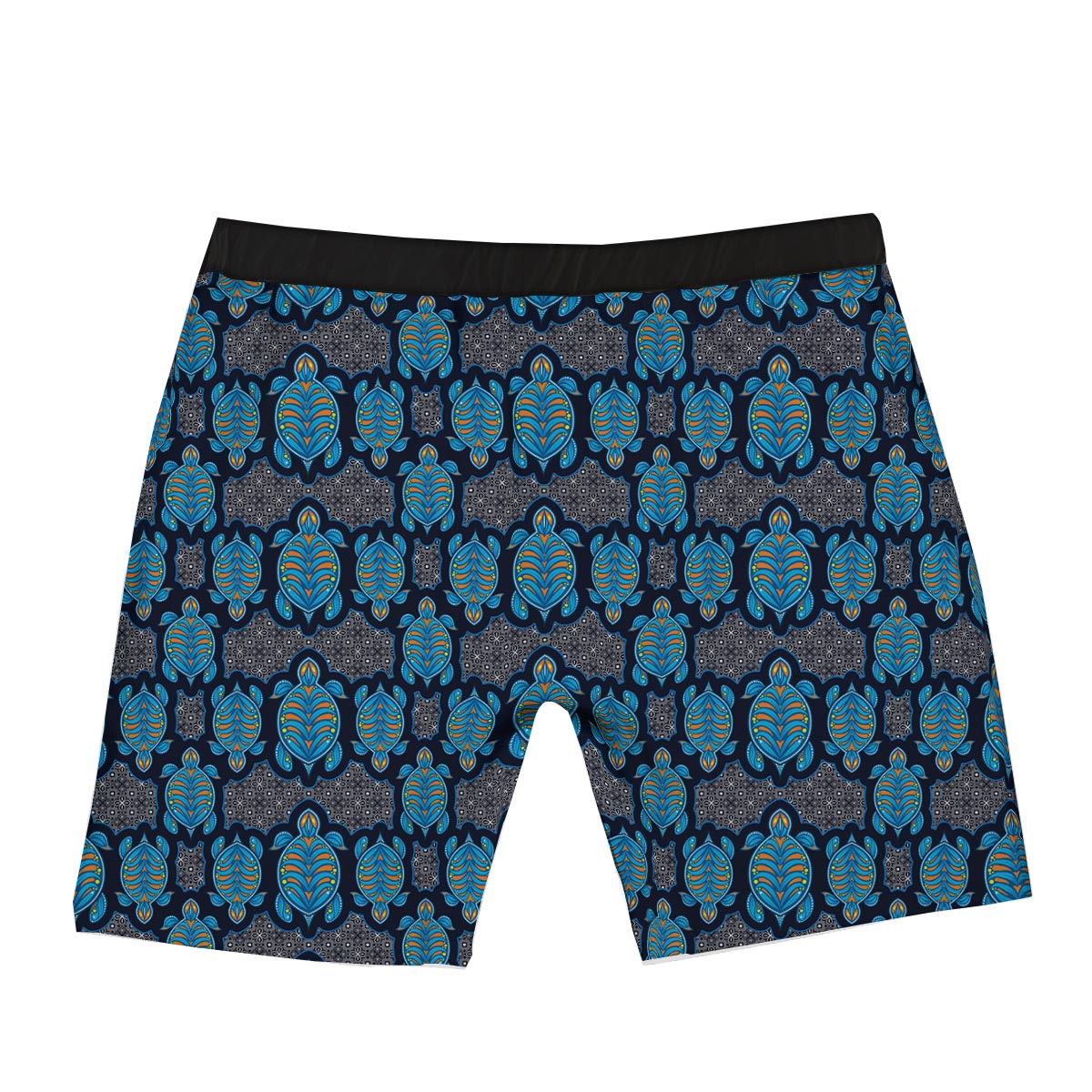 Sea Turtle Retro Print Pattern Boxer Briefs-grizzshop