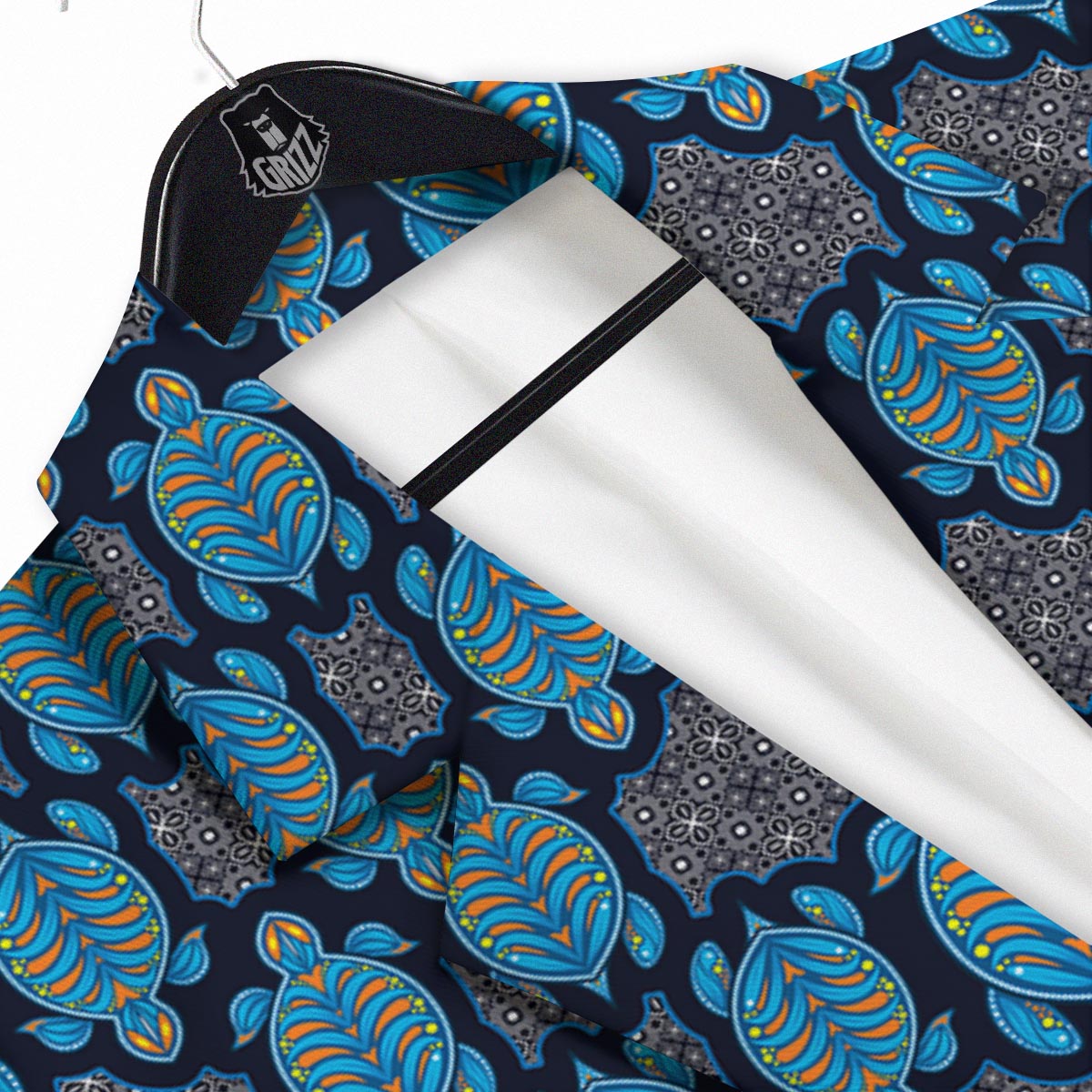 Sea Turtle Retro Print Pattern Men's Sport Coat-grizzshop