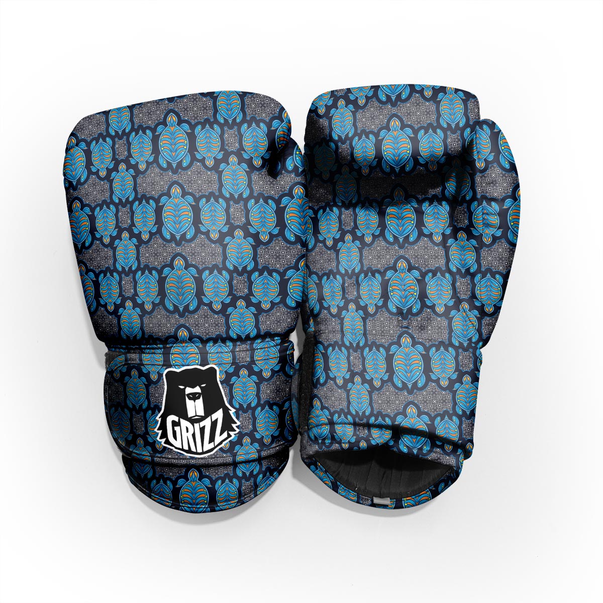 Sea Turtle Retro Print Pattern Pro Boxing Glove