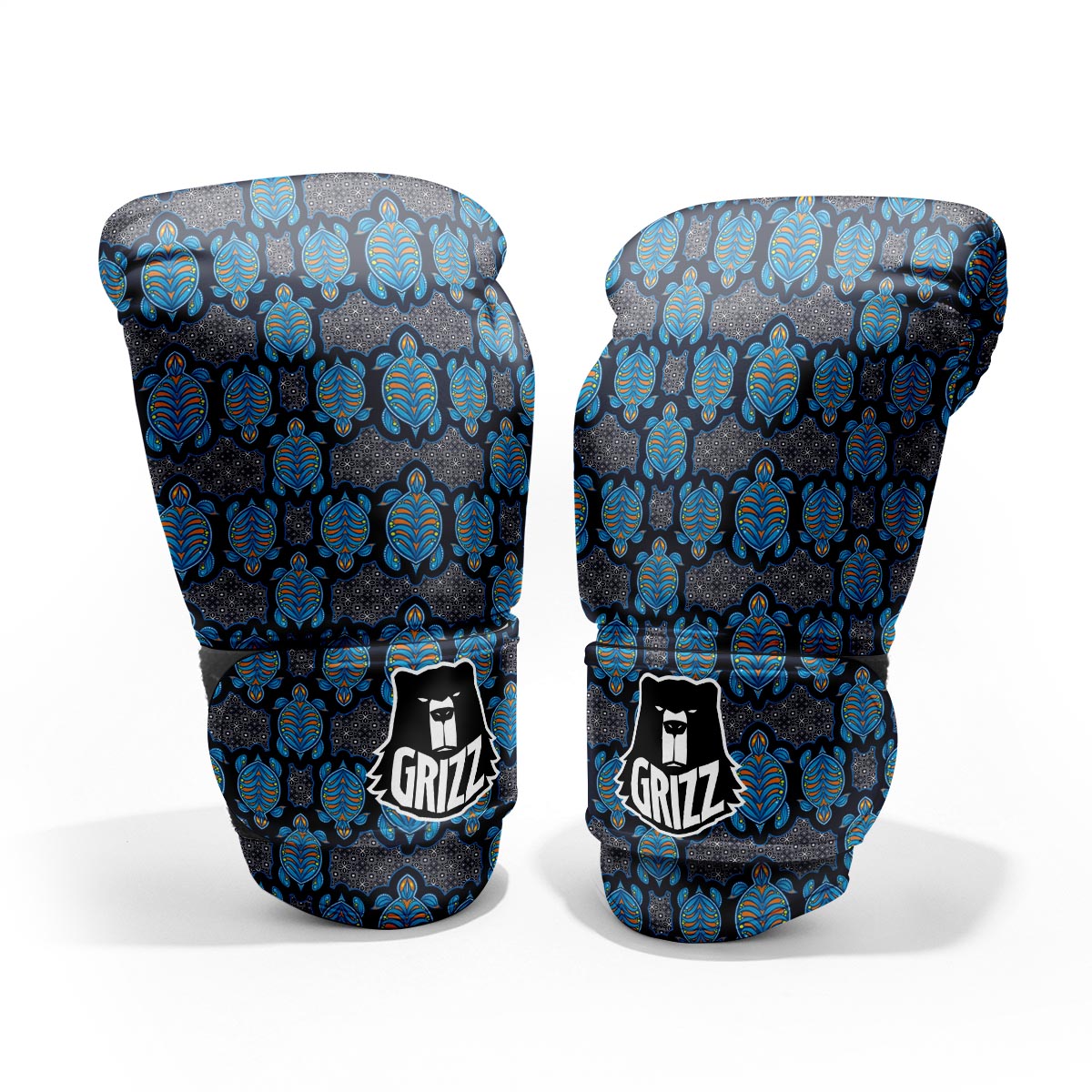 Sea Turtle Retro Print Pattern Pro Boxing Glove