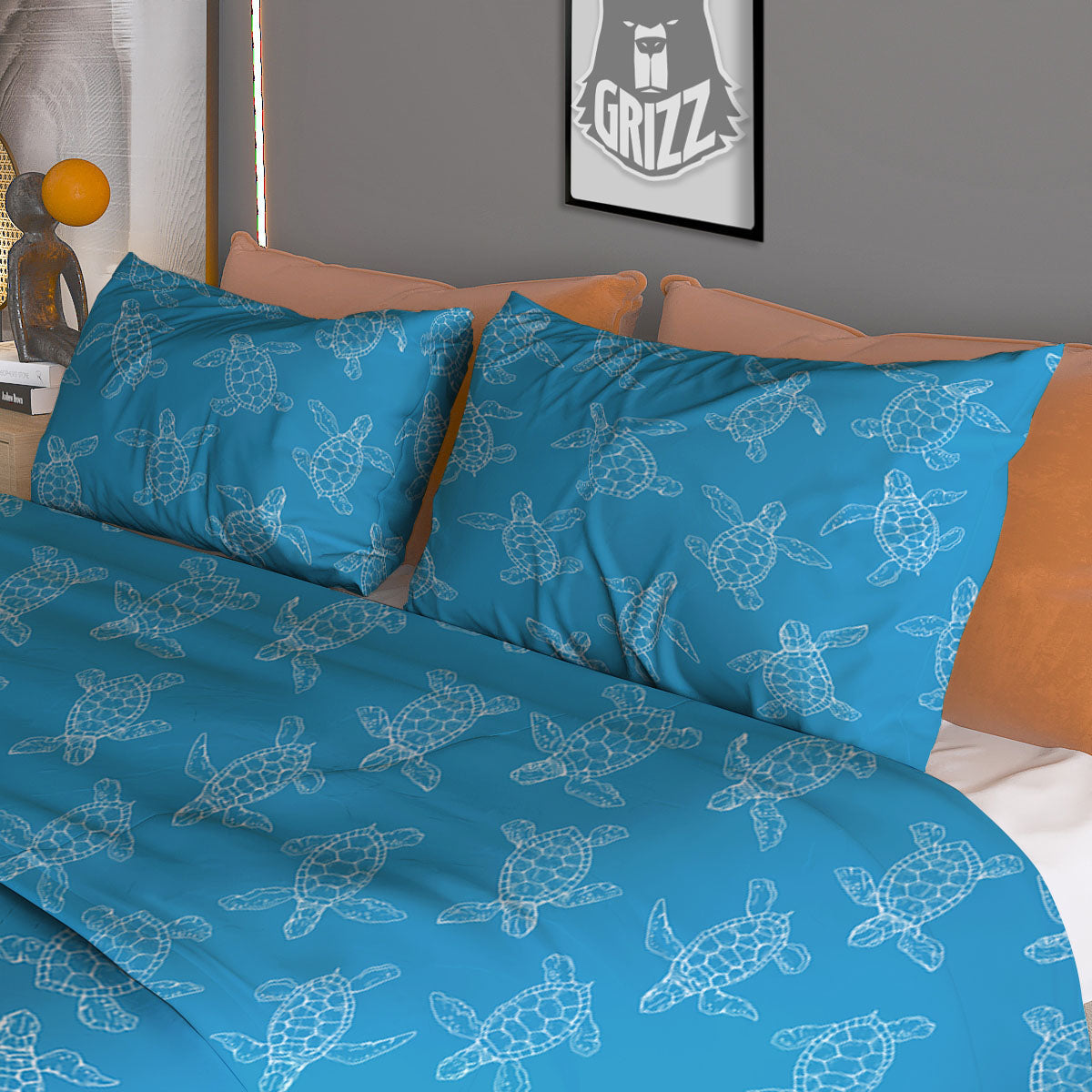 Rasta Lion Grunge Print Duvet Cover Bedding Set