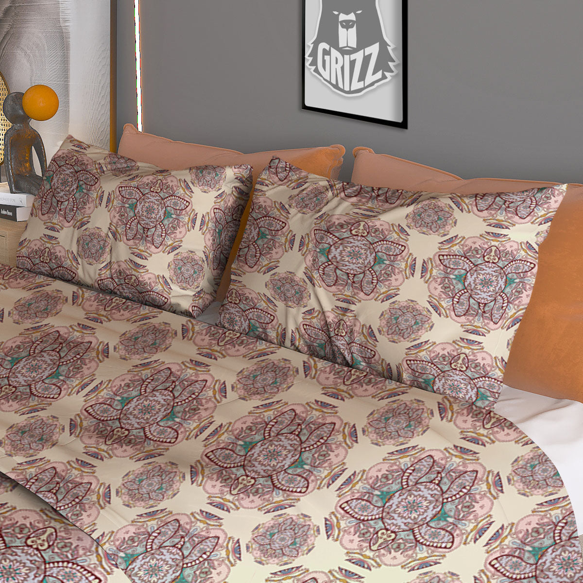 Sea Turtles Ethnic Print Duvet Cover Bedding Set