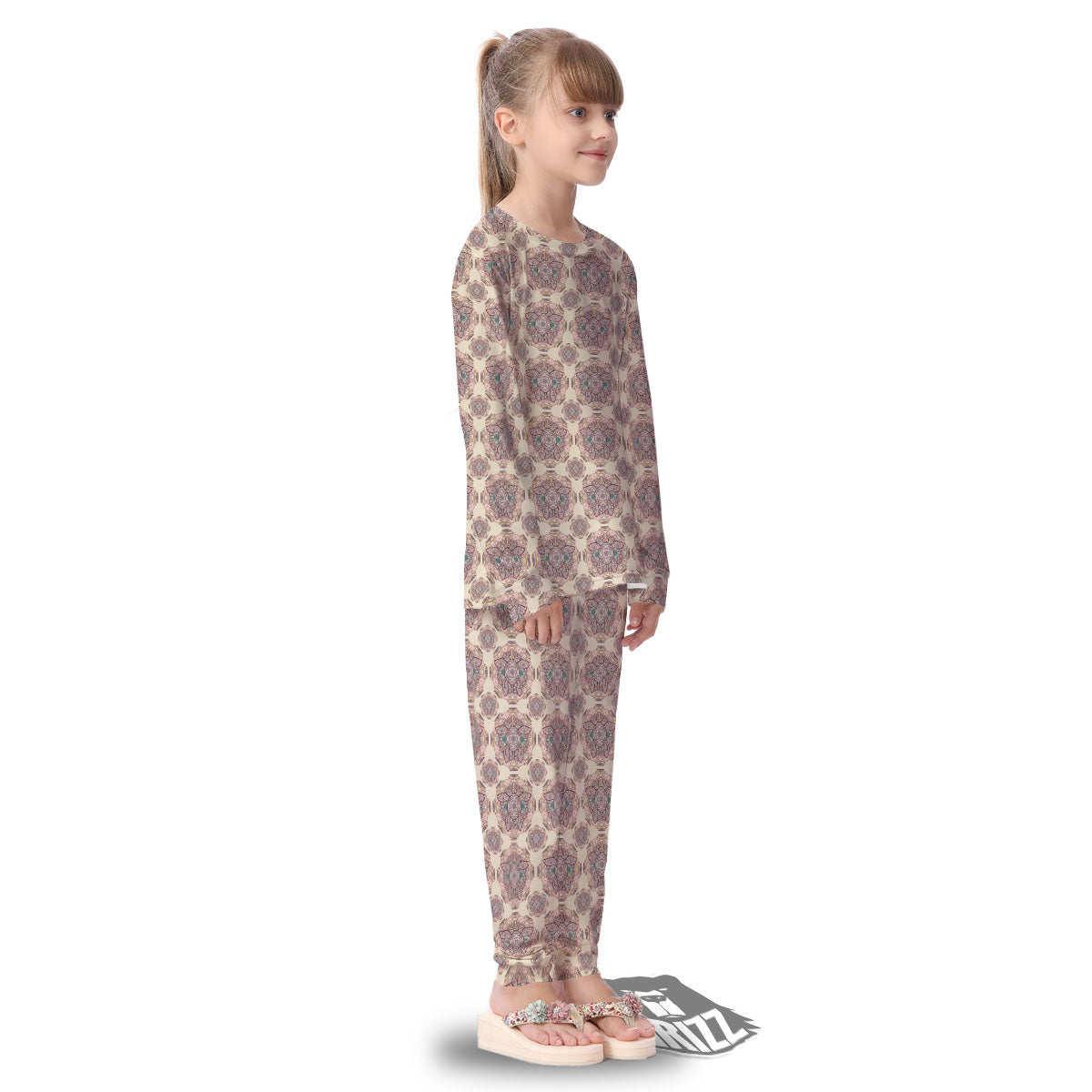 Sea Turtles Ethnic Print Kid's Pajamas-grizzshop