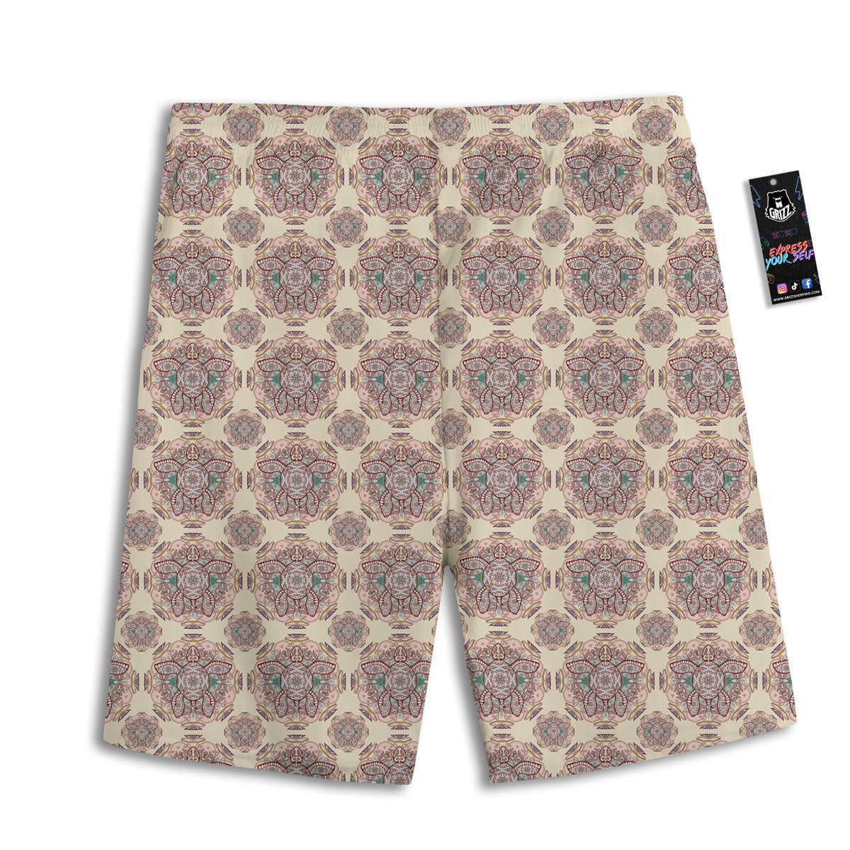 Sloth Happy Print Men's Athletic Shorts
