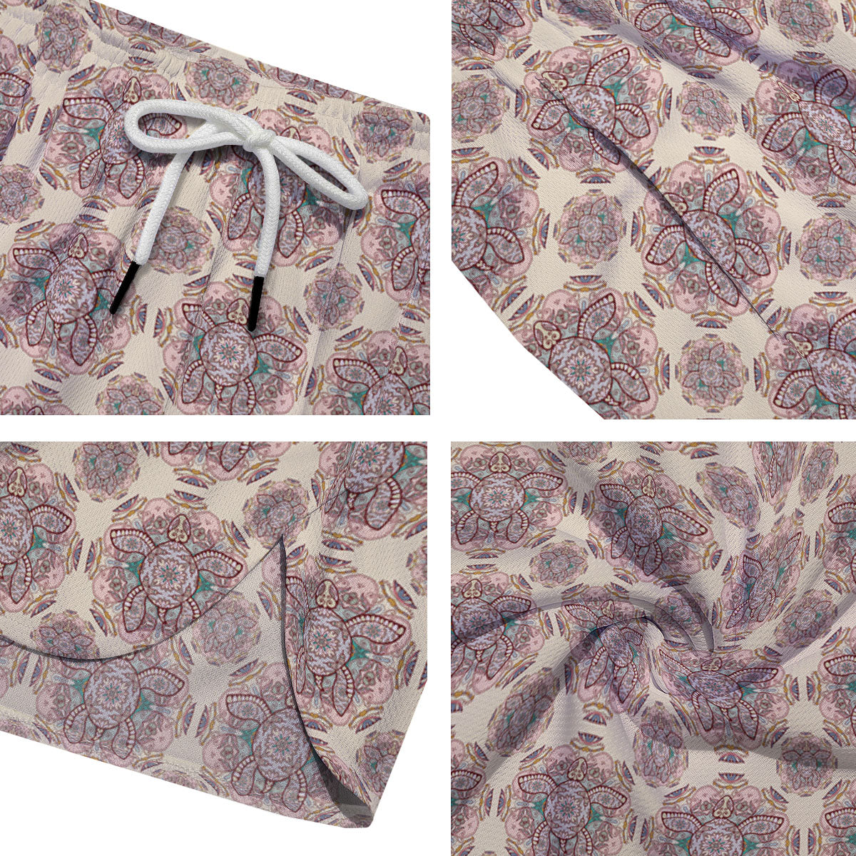 Sea Turtles Ethnic Print Men's Running Shorts-grizzshop
