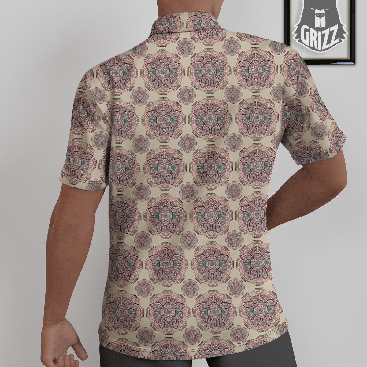 Sea Turtles Ethnic Print Untucked Shirts-grizzshop