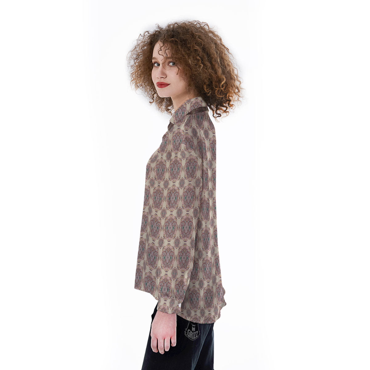 Sea Turtles Ethnic Print Women's Long Sleeve Shirts-grizzshop