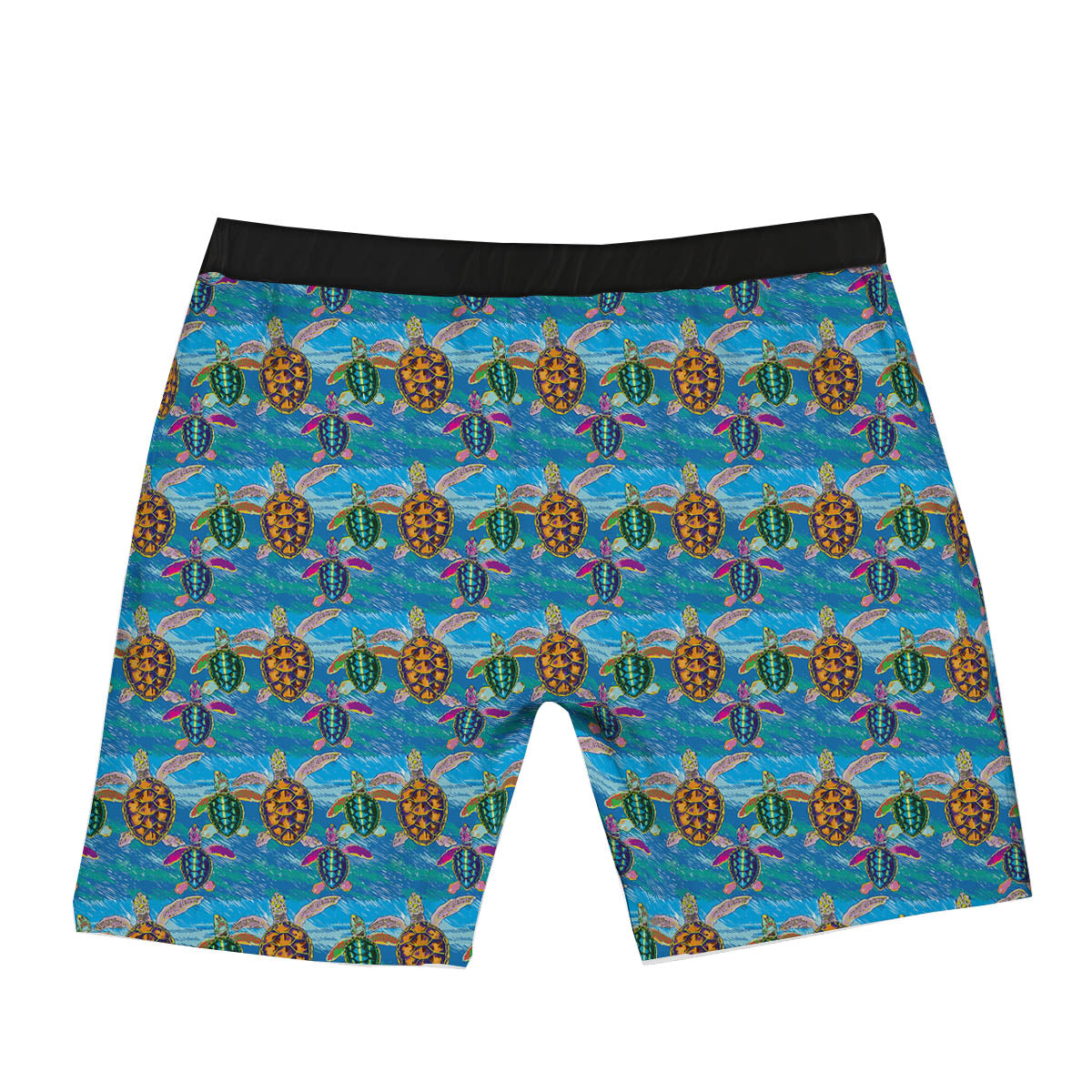 Sea Turtle Colorful Print Pattern Boxer Briefs
