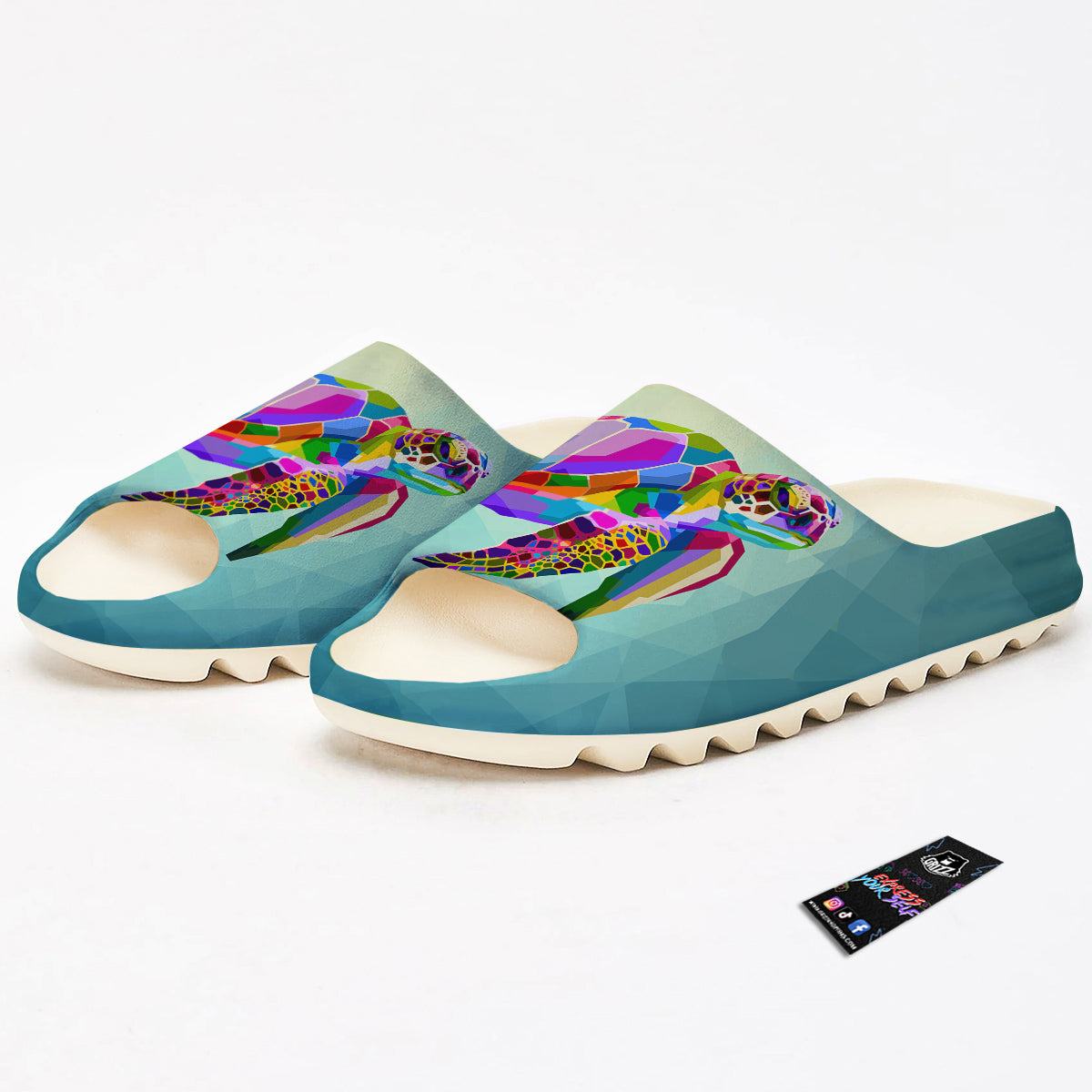 Sea Turtle Colorful Print Sandals-grizzshop
