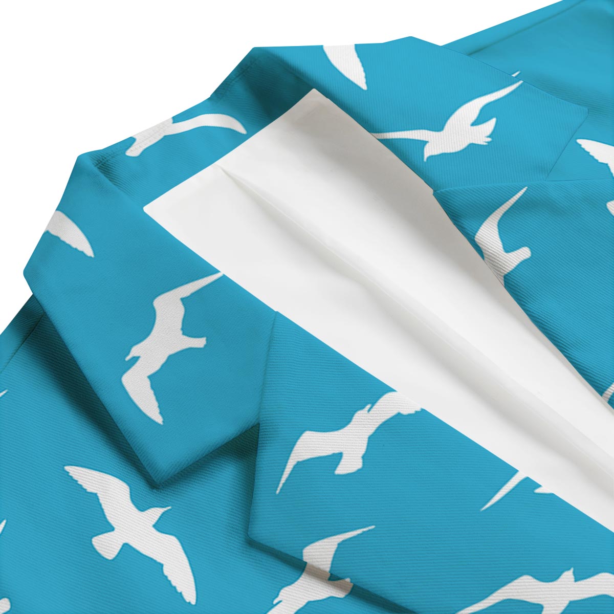 Seagull Pattern Print Men's Blazer-grizzshop