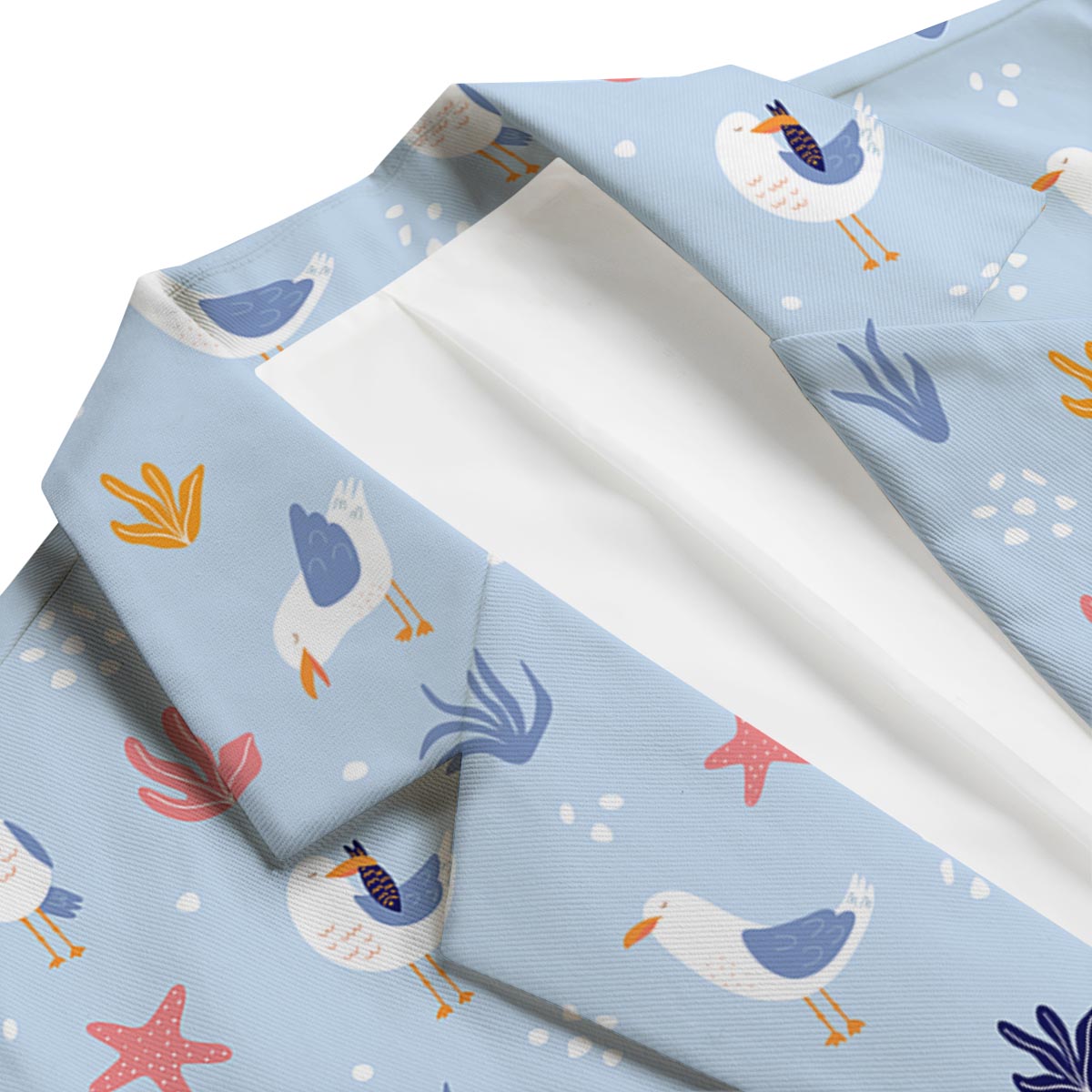 Seagull Print Pattern Men's Blazer-grizzshop