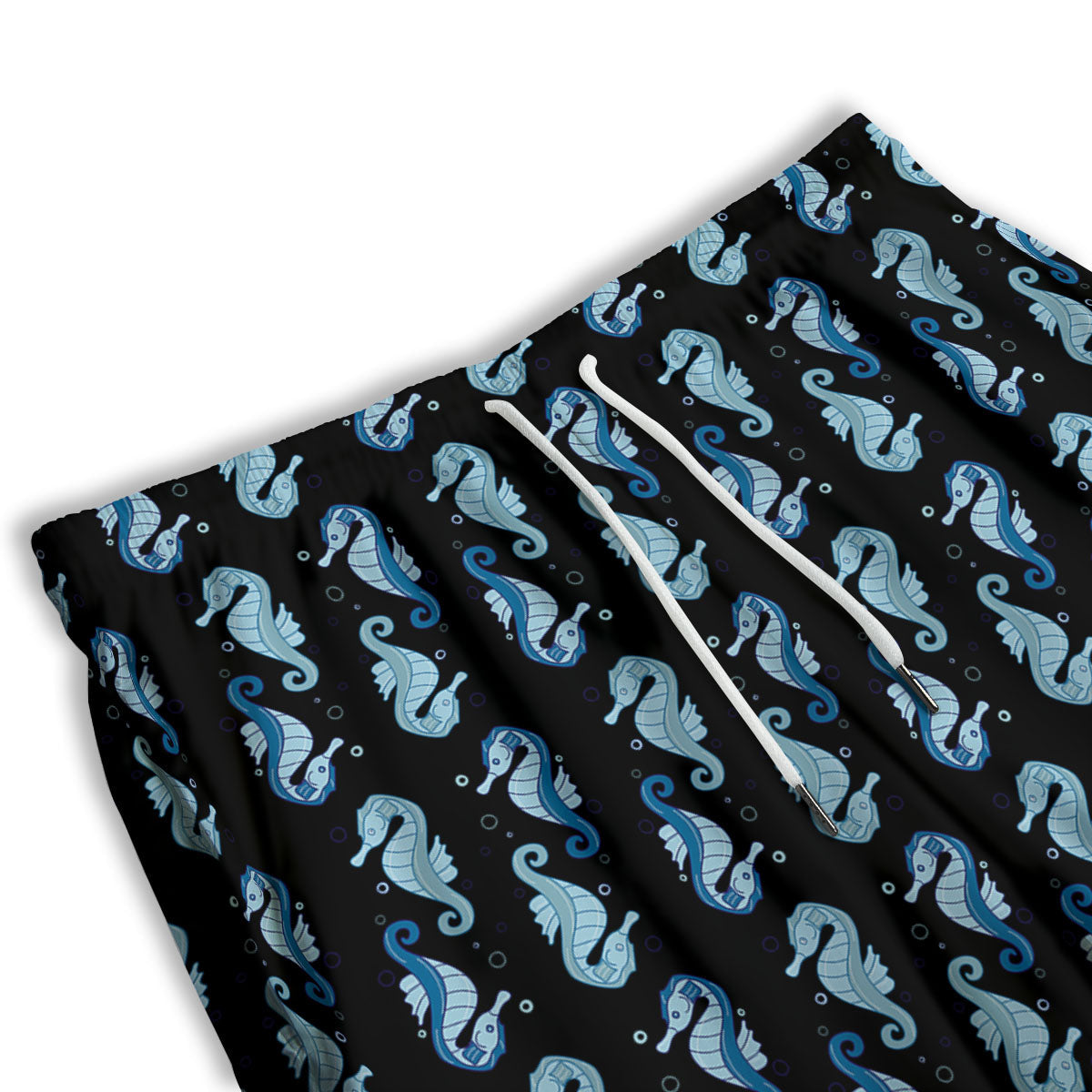 Seahorse Blue Print Pattern Men's Athletic Shorts