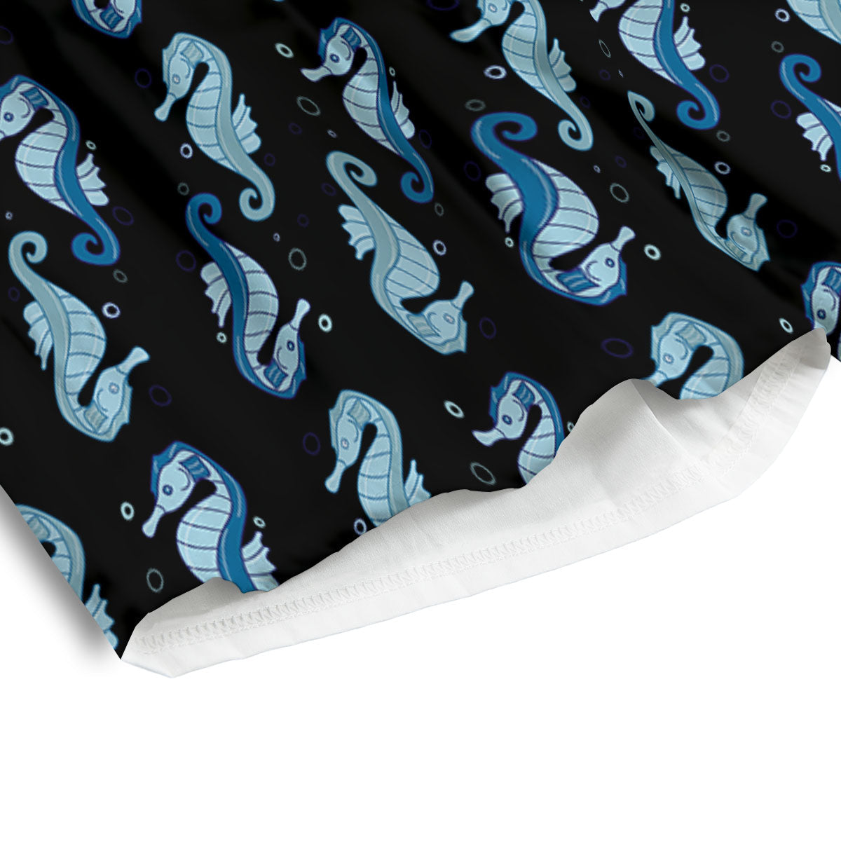 Seahorse Blue Print Pattern Men's Athletic Shorts