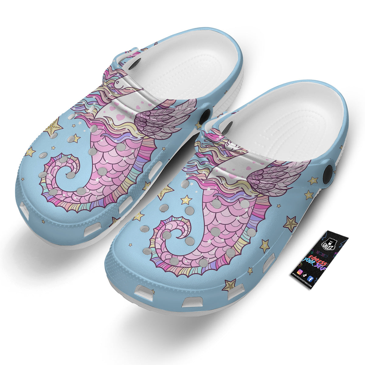 Seahorse Colorful Print Clog-grizzshop