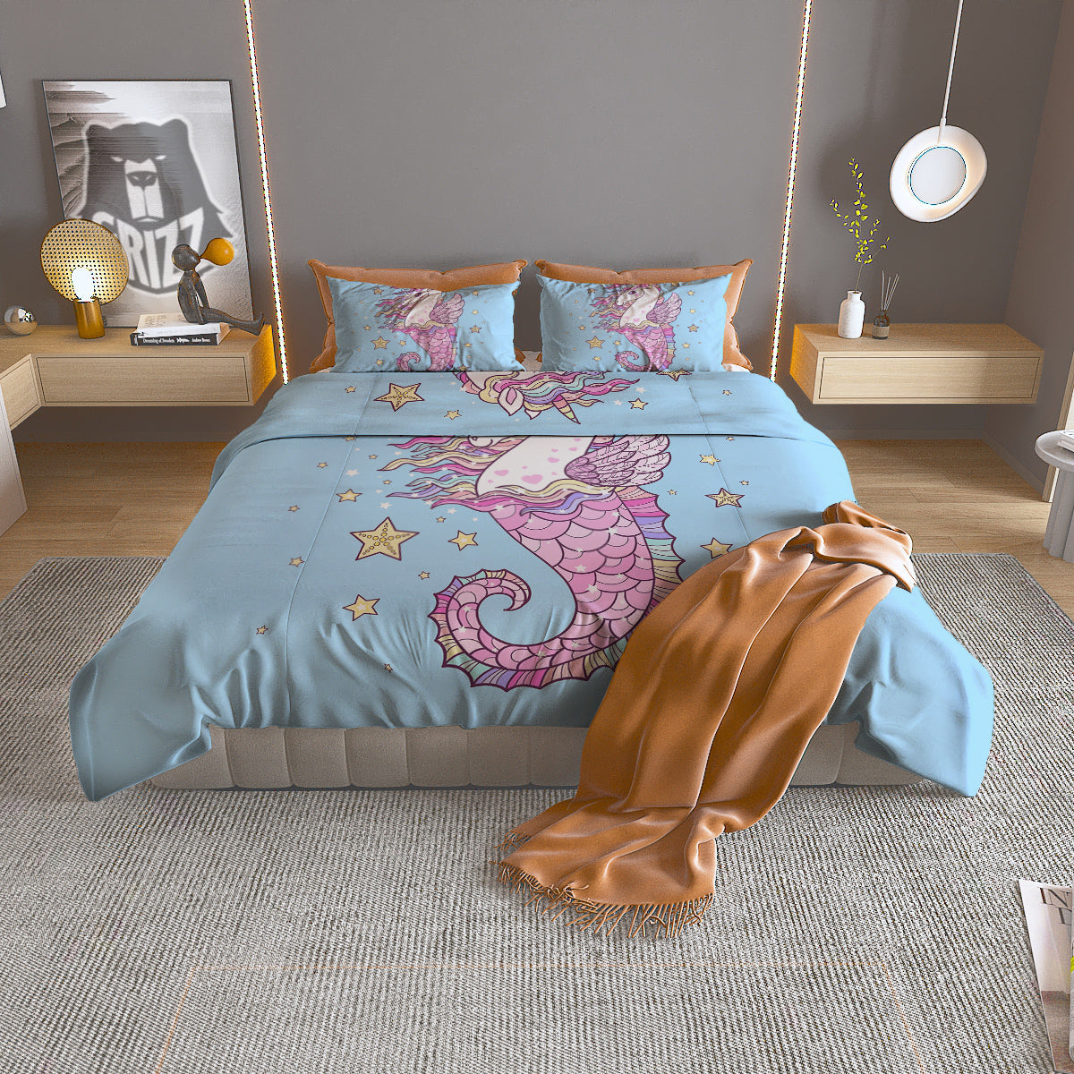 Reading Book French Bulldog Print Duvet Cover Bedding Set