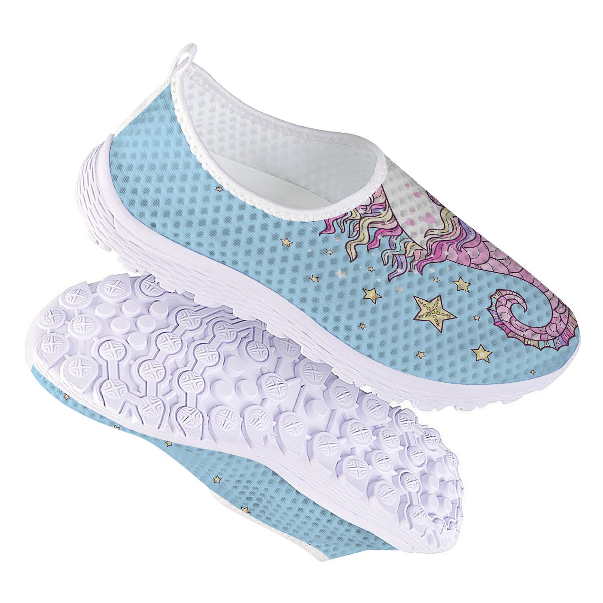 Seahorse Colorful Print Nurse Shoes-grizzshop