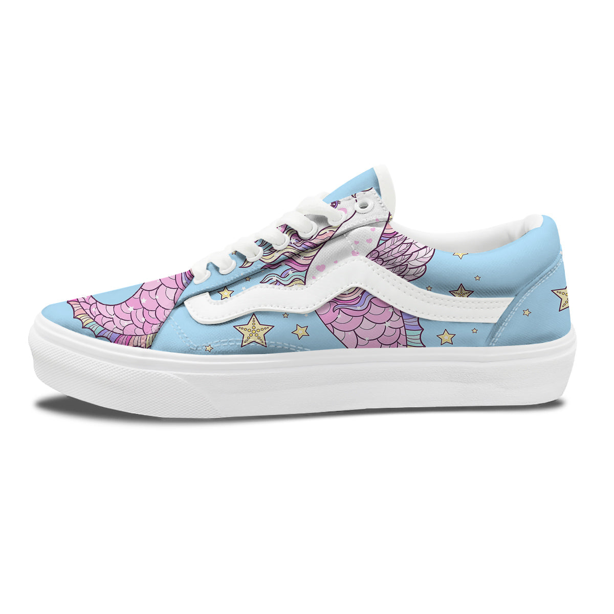 Seahorse Colorful Print Skate Shoes-grizzshop