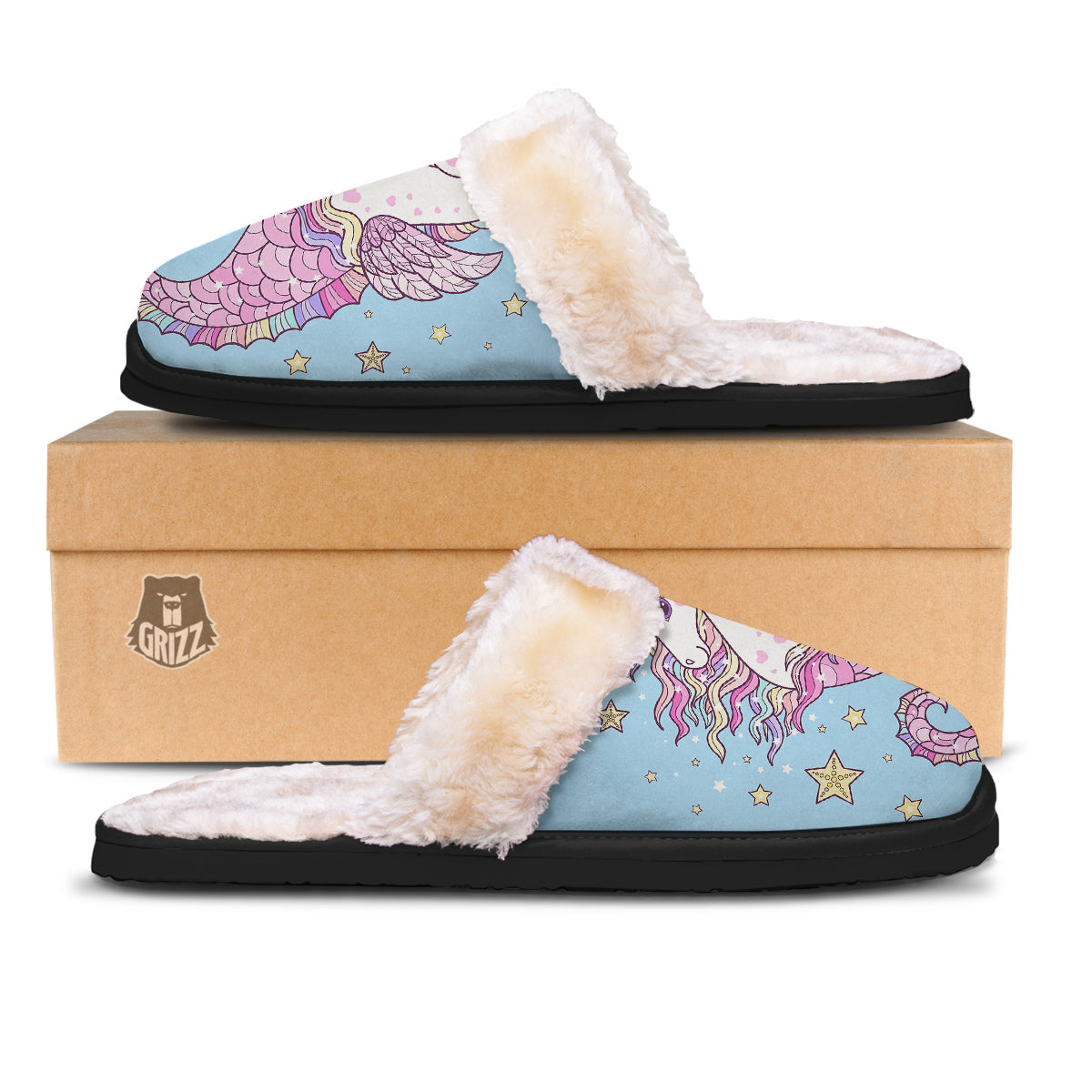 Seahorse Colorful Print Slippers-grizzshop