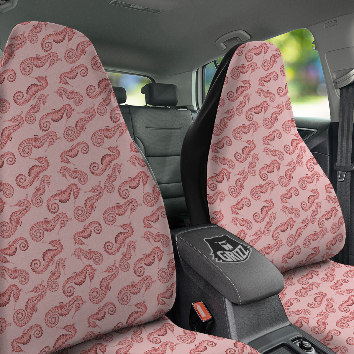 Seahorse Watercolor Print Pattern Car Seat Covers-grizzshop