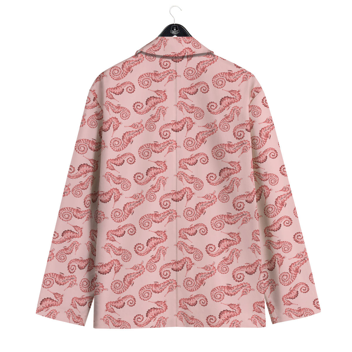 Seahorse Watercolor Print Pattern Men's Sport Coat-grizzshop