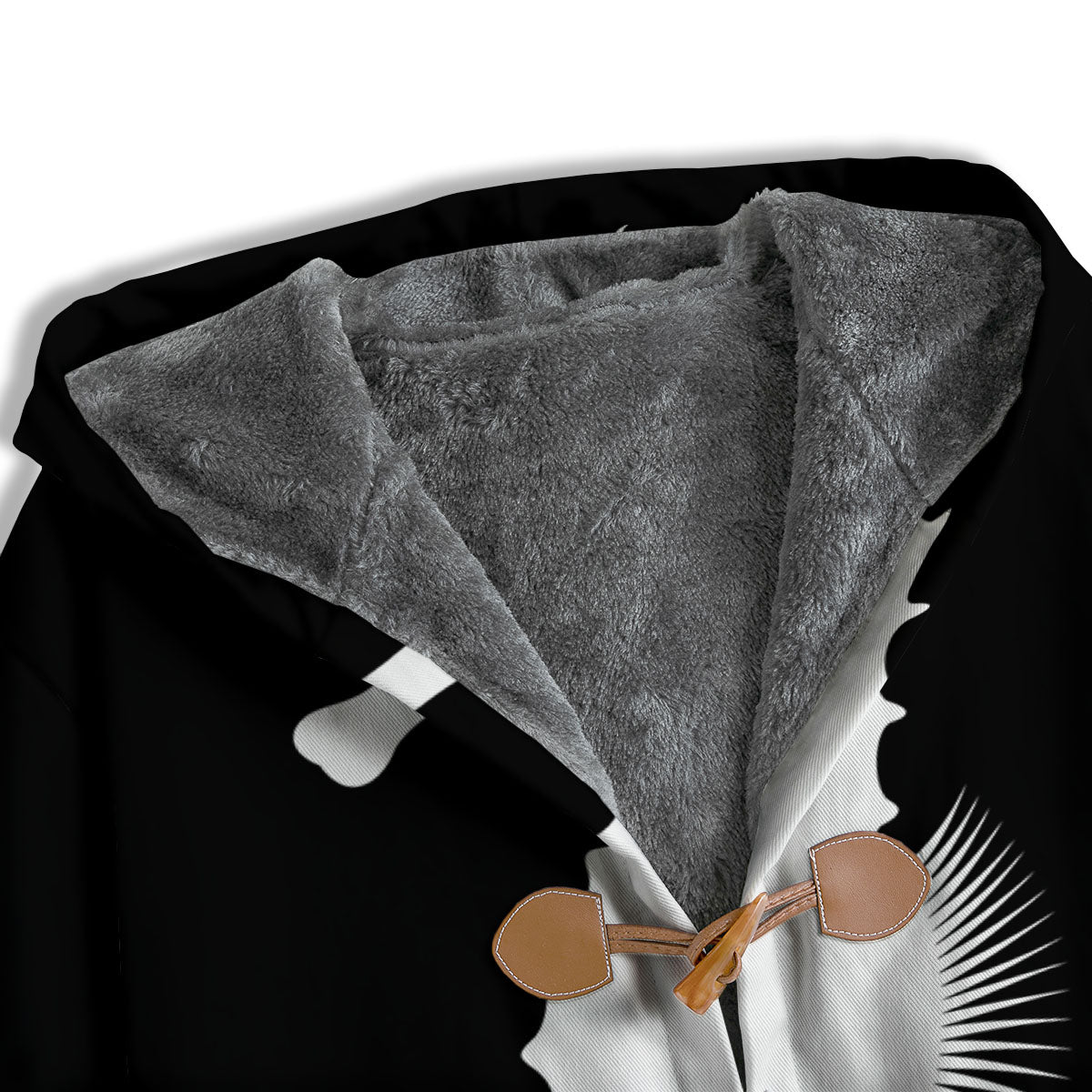 Seahorse White And Black Print Men's Windbreaker Jacket-grizzshop