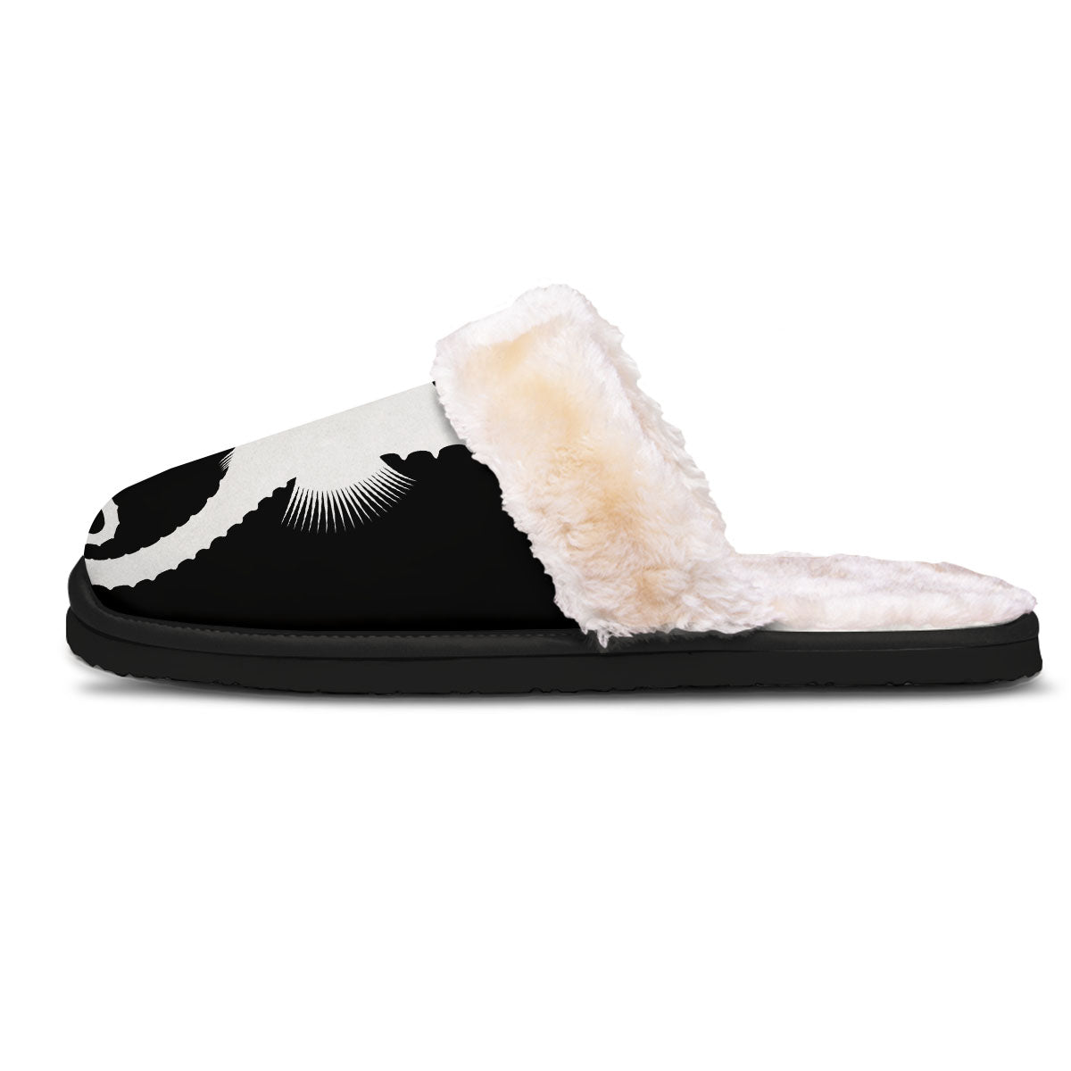 Seahorse White And Black Print Slippers-grizzshop