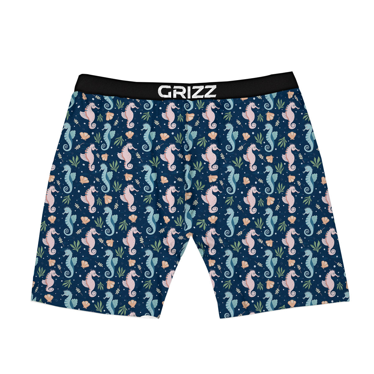 Seahorse Colorful Print Pattern Boxer Briefs