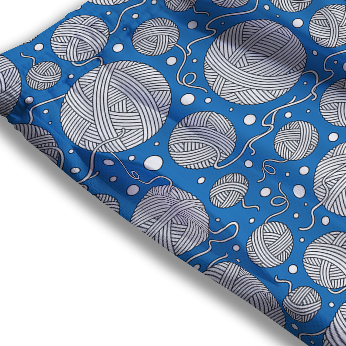 Seamless Yarn Balls Print Pattern Mesh Shorts-grizzshop