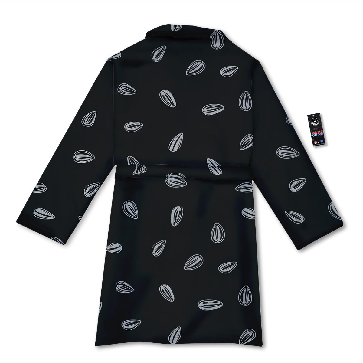 Seeds Sunflower Print Pattern Bathrobe-grizzshop