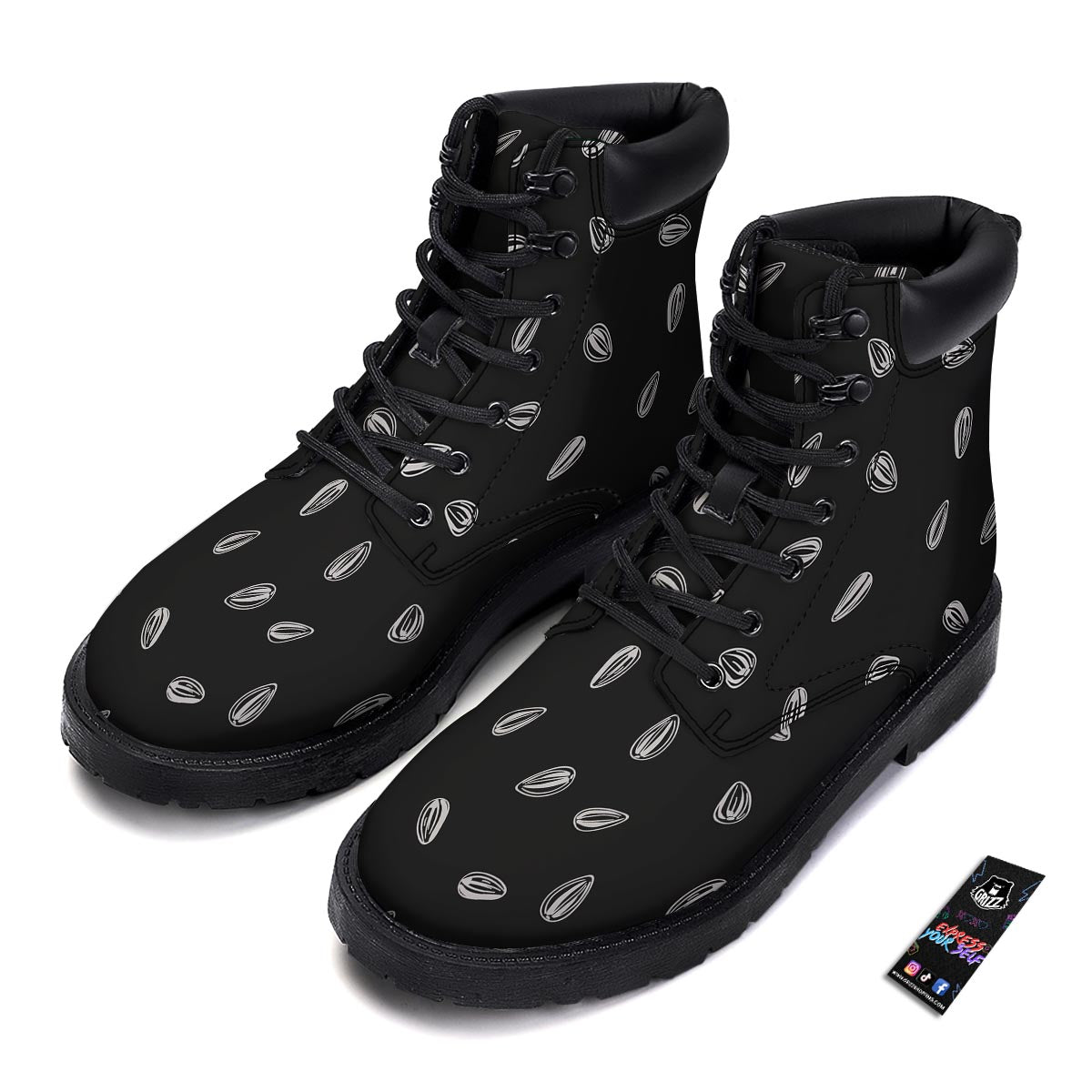 Seeds Sunflower Print Pattern Boots-grizzshop