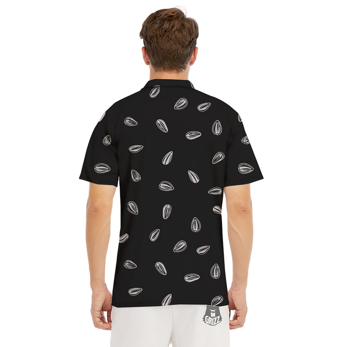 Seeds Sunflower Print Pattern Men's Golf Shirts-grizzshop