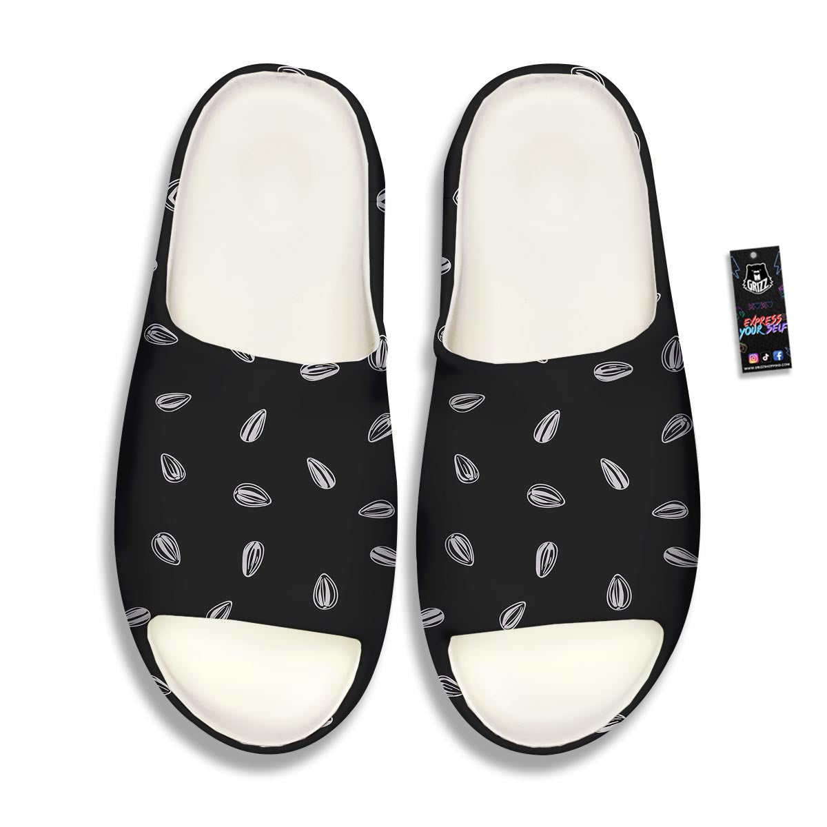 Seeds Sunflower Print Pattern Sandals-grizzshop