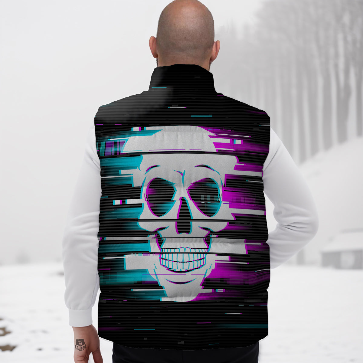 Serape Baja Mexican Blanket Pattern Print Down Vest