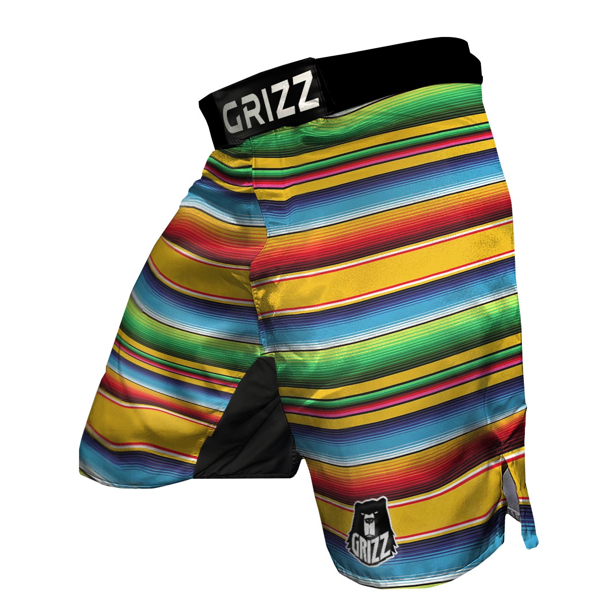 Serape Baja Mexican Blanket Pattern Print MMA Shorts-grizzshop
