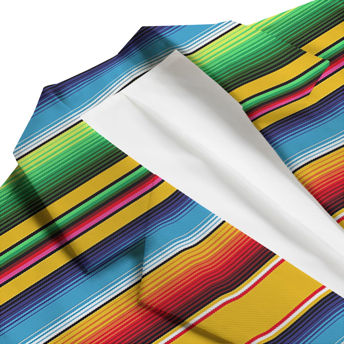 Serape Baja Mexican Blanket Pattern Print Men's Blazer-grizzshop