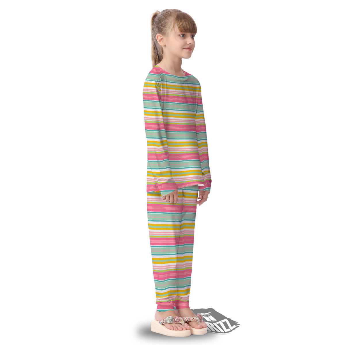 Serape Blanket Colorful Print Pattern Kid's Pajamas-grizzshop