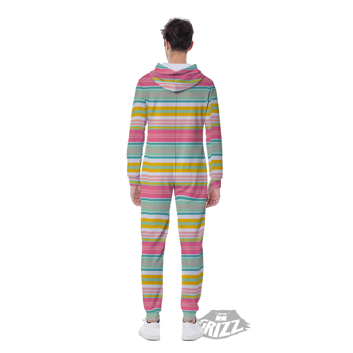 Serape Blanket Colorful Print Pattern Men's Jumpsuit-grizzshop
