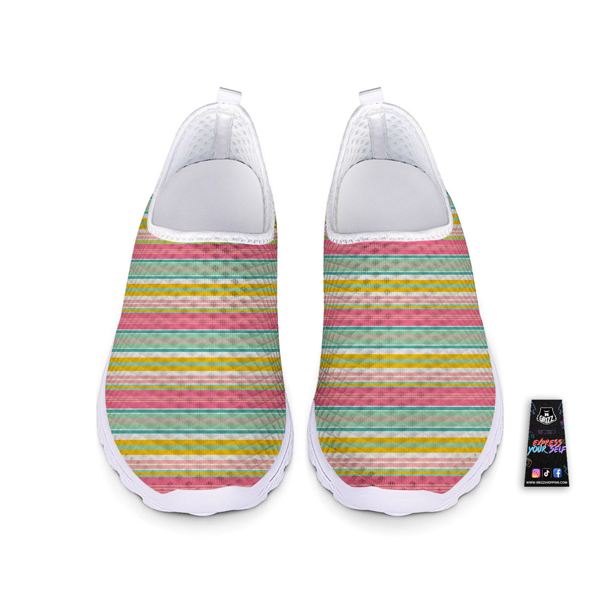 Serape Blanket Colorful Print Pattern Nurse Shoes-grizzshop