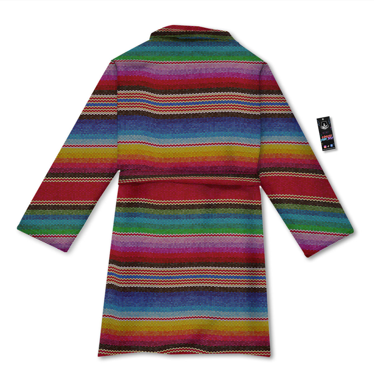Serape Blanket Ethnic Print Pattern Bathrobe-grizzshop