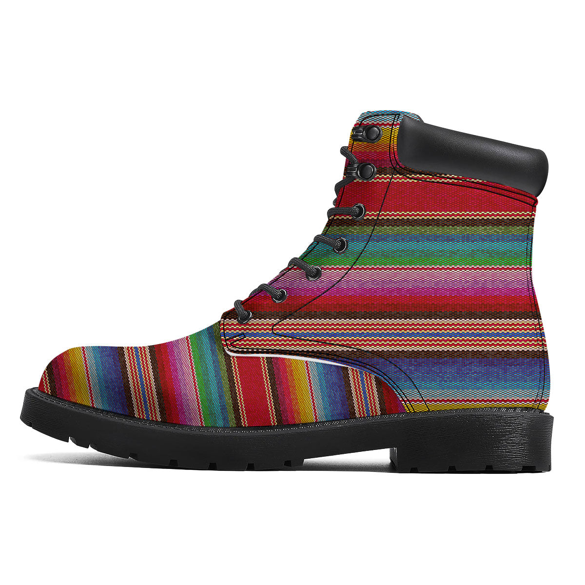 Serape Blanket Ethnic Print Pattern Boots-grizzshop