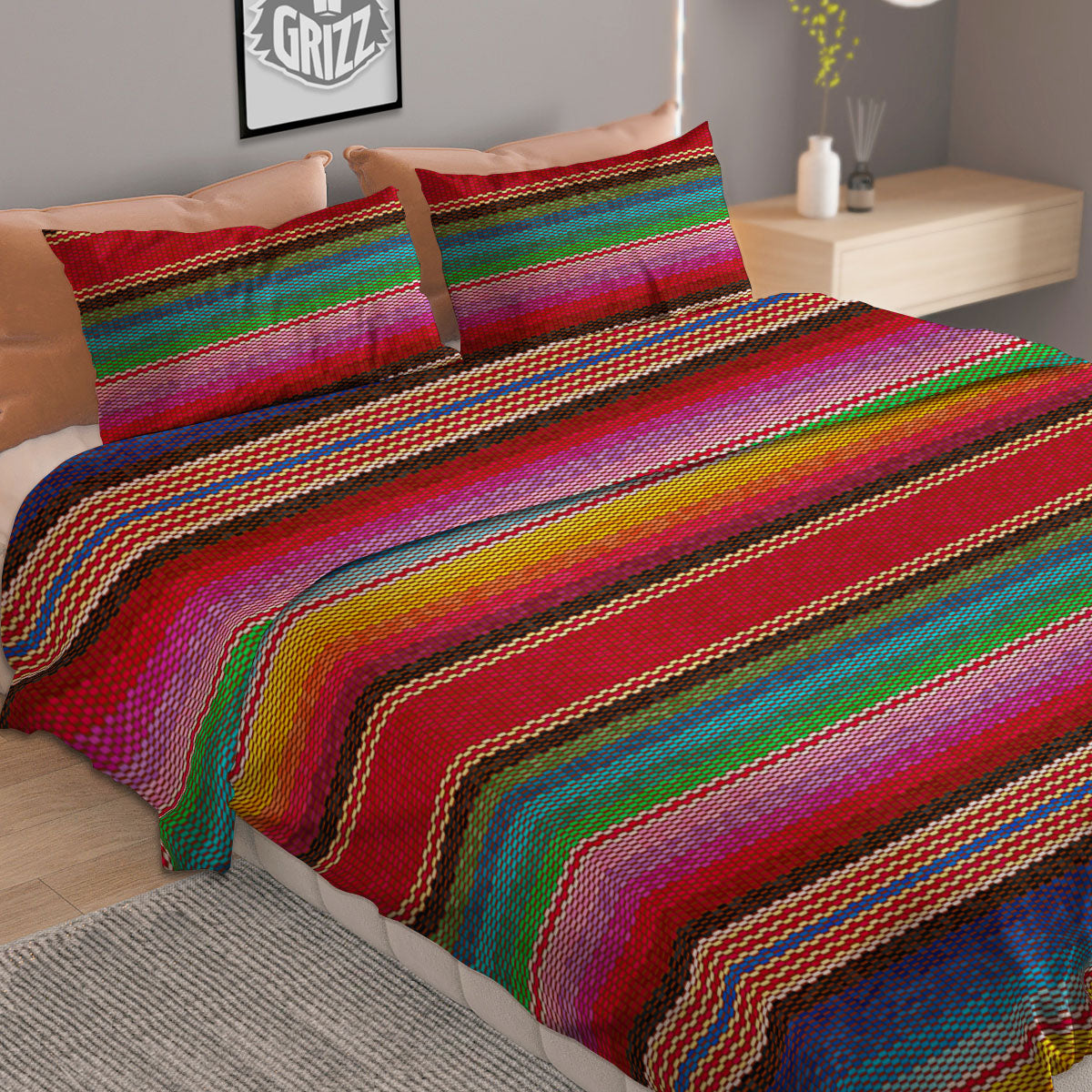 Serape Blanket Ethnic Print Pattern Duvet Cover Bedding Set