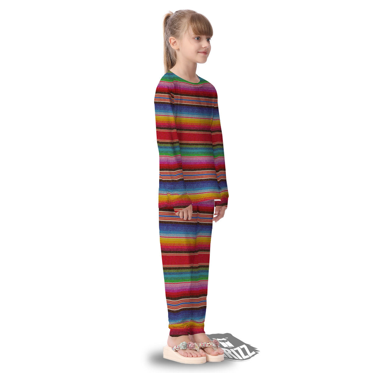 Serape Blanket Ethnic Print Pattern Kid's Pajamas-grizzshop