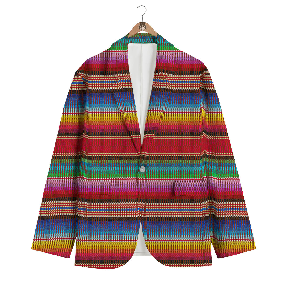 Serape Blanket Ethnic Print Pattern Men's Blazer-grizzshop