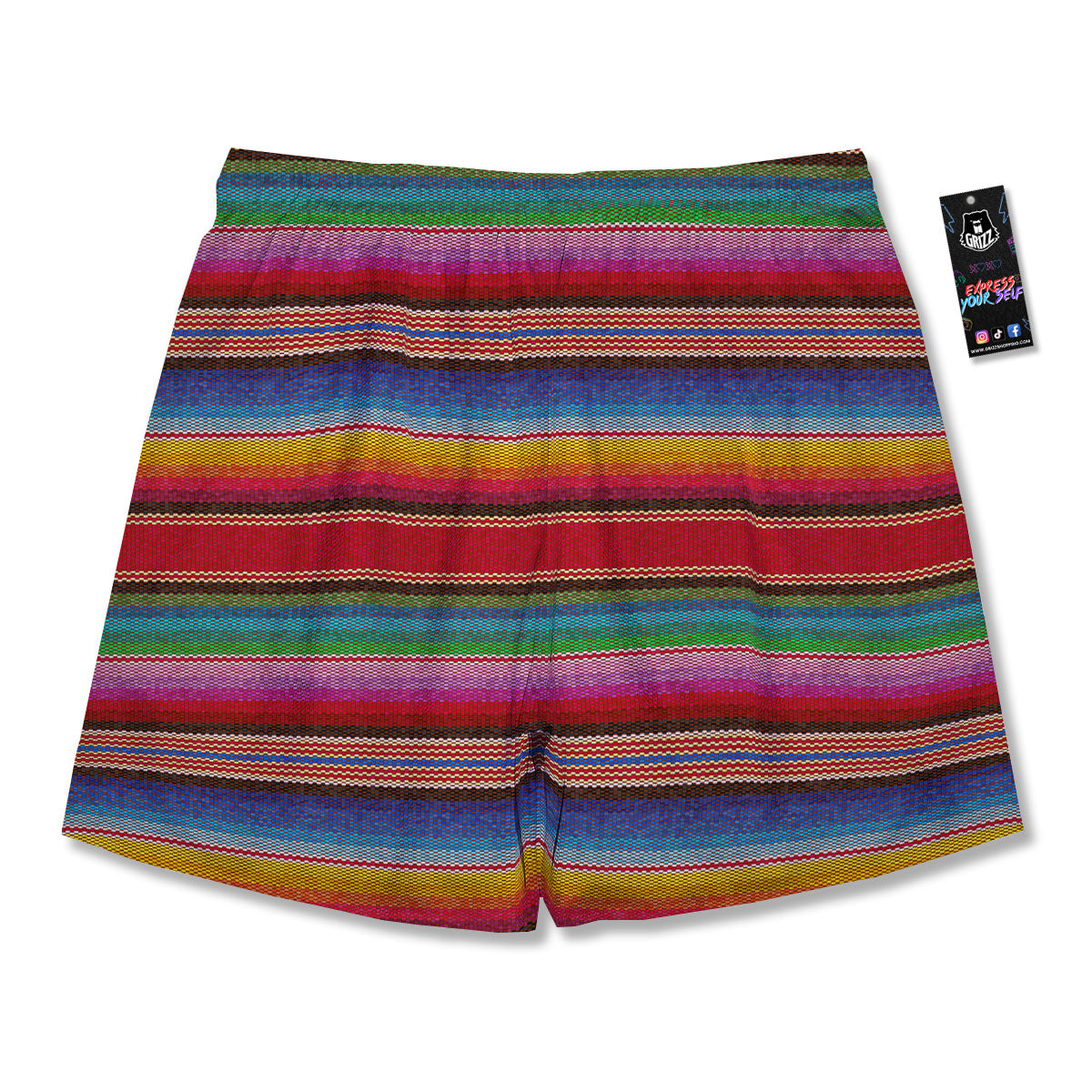 Serape Blanket Ethnic Print Pattern Men's Running Shorts-grizzshop
