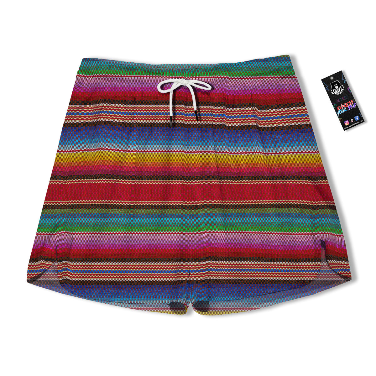 Serape Blanket Ethnic Print Pattern Men's Running Shorts-grizzshop