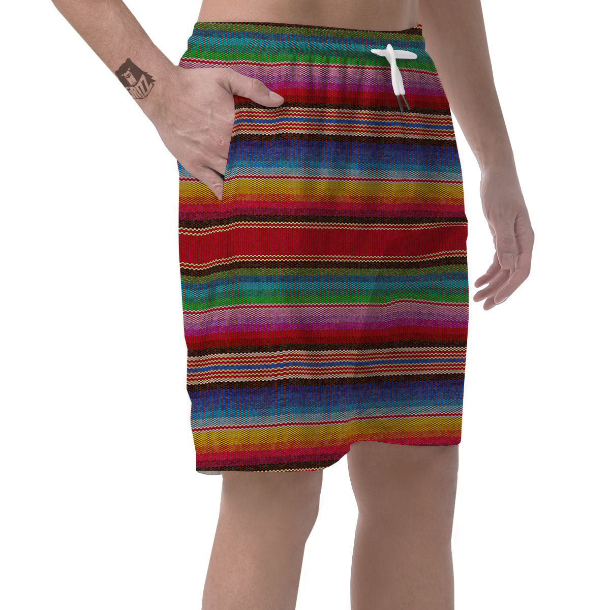 Serape Blanket Ethnic Print Pattern Men's Shorts-grizzshop