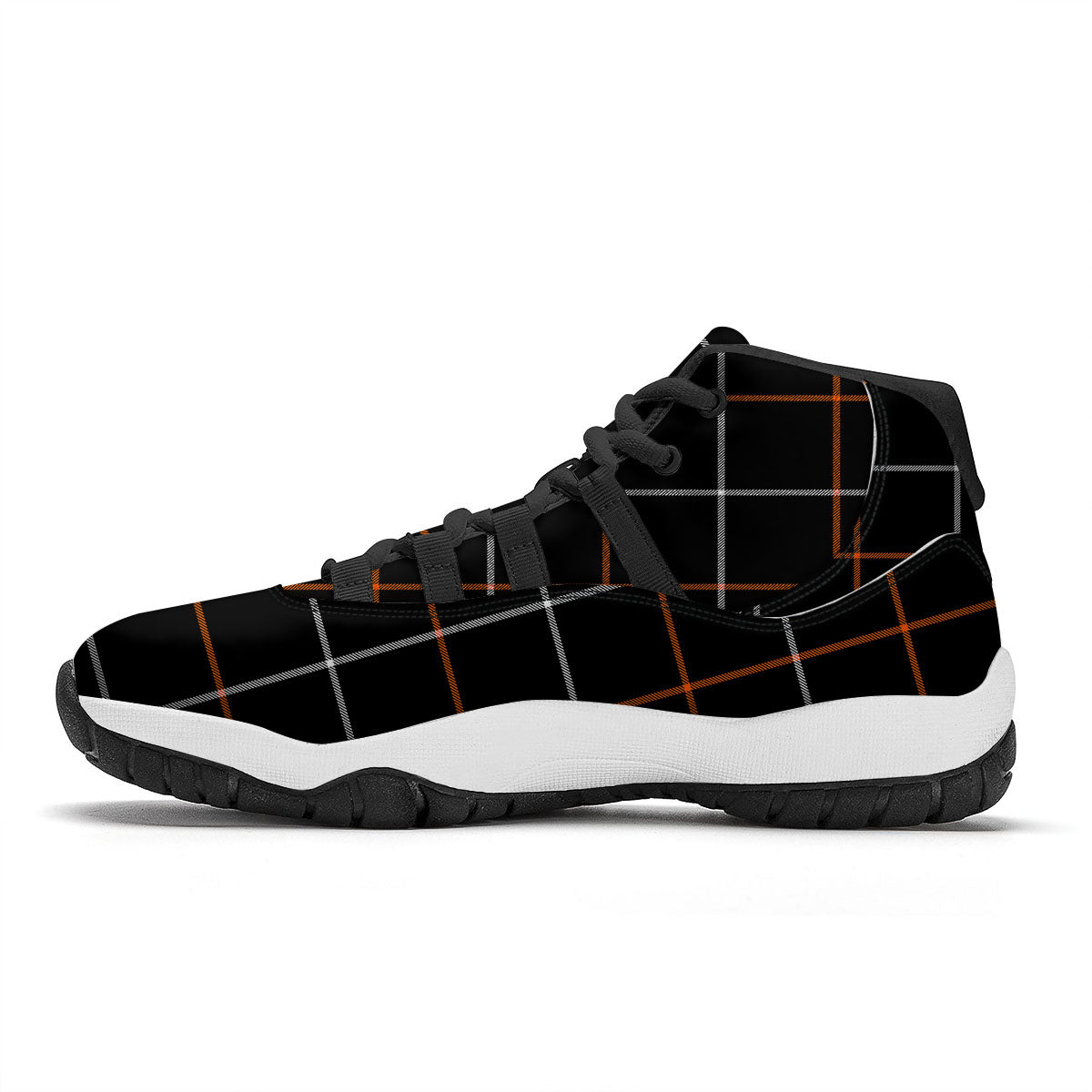 Serape Ethnic Boho Stripes Mexican Orange Print Black Bball Shoes-grizzshop