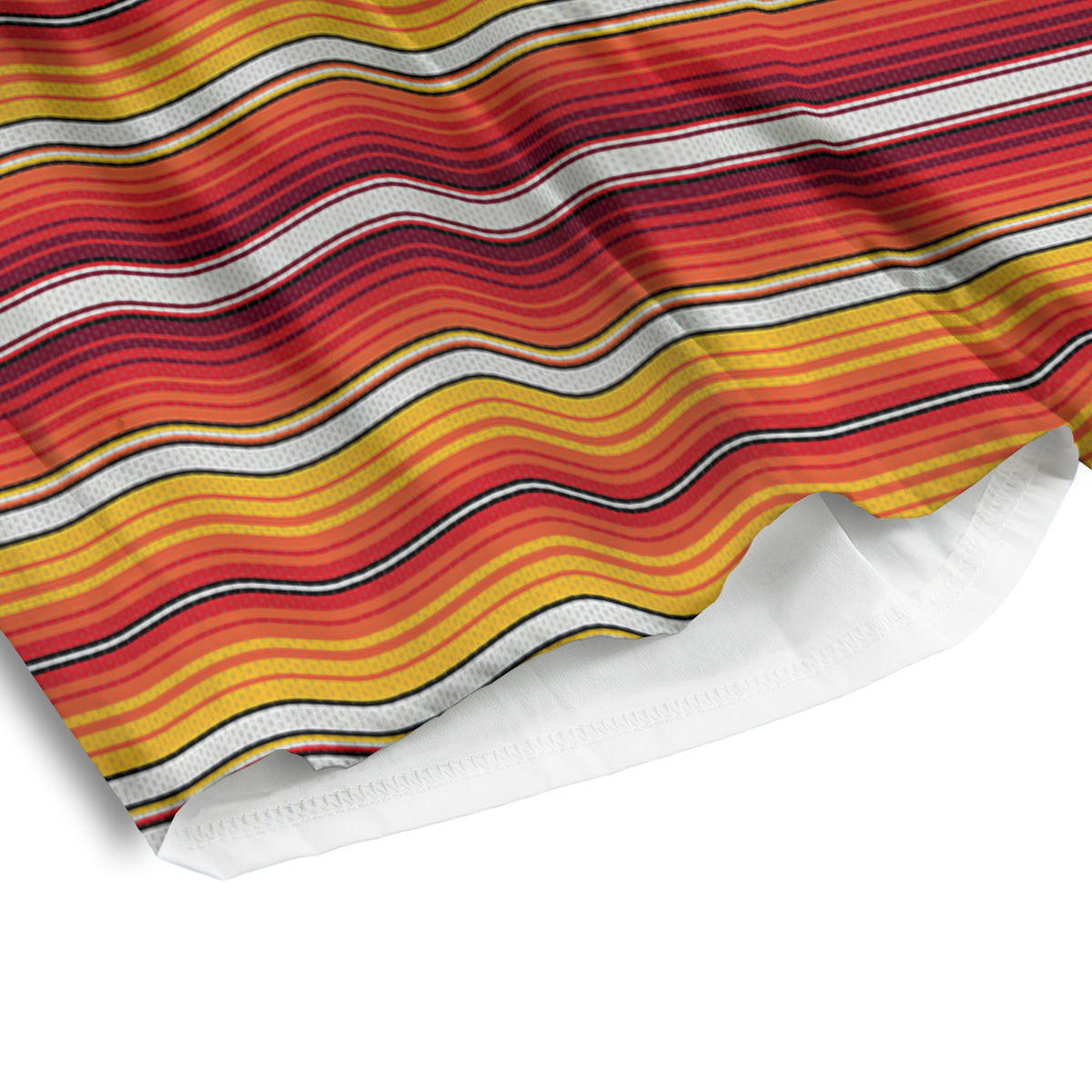 Serape Ethnic Boho Stripes Mexican Orange Print Men's Athletic Shorts