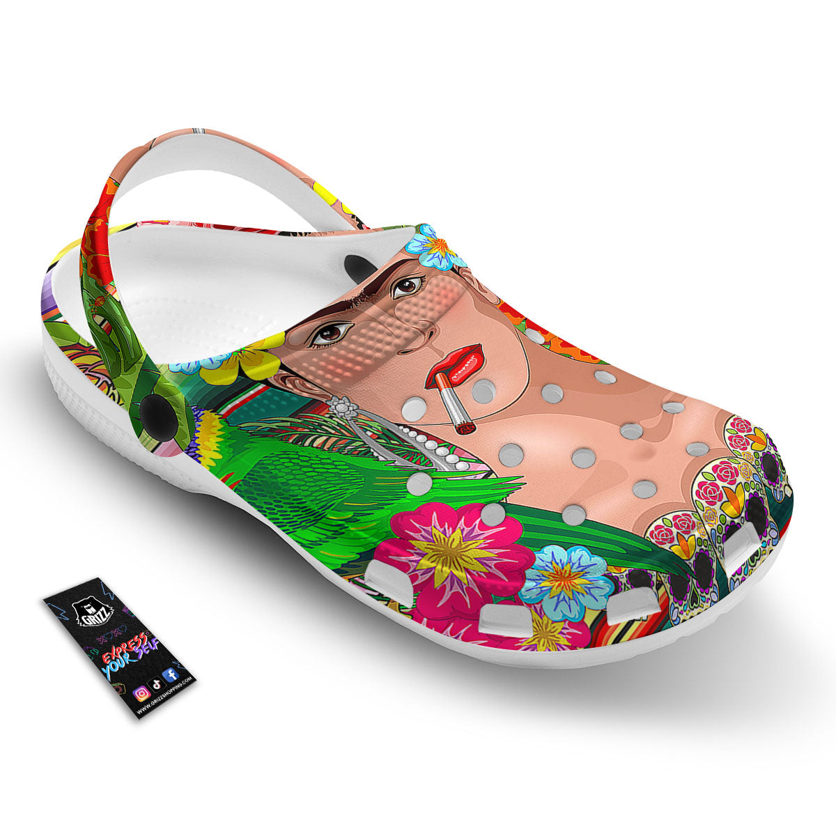 Serape Frida Kahlo Print Clog-grizzshop